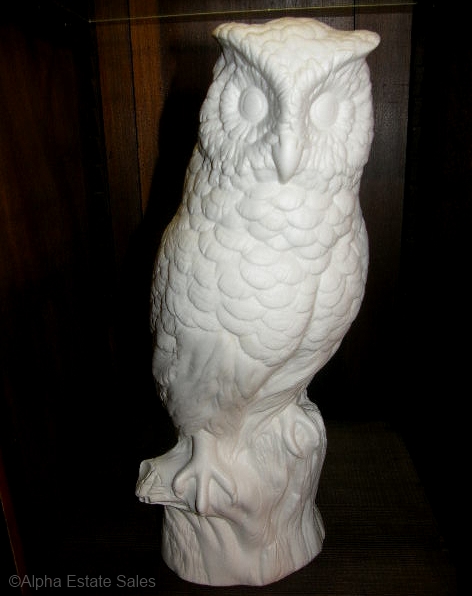 GREAT HORNED OWL in white bisque circa 1950s by Cybis